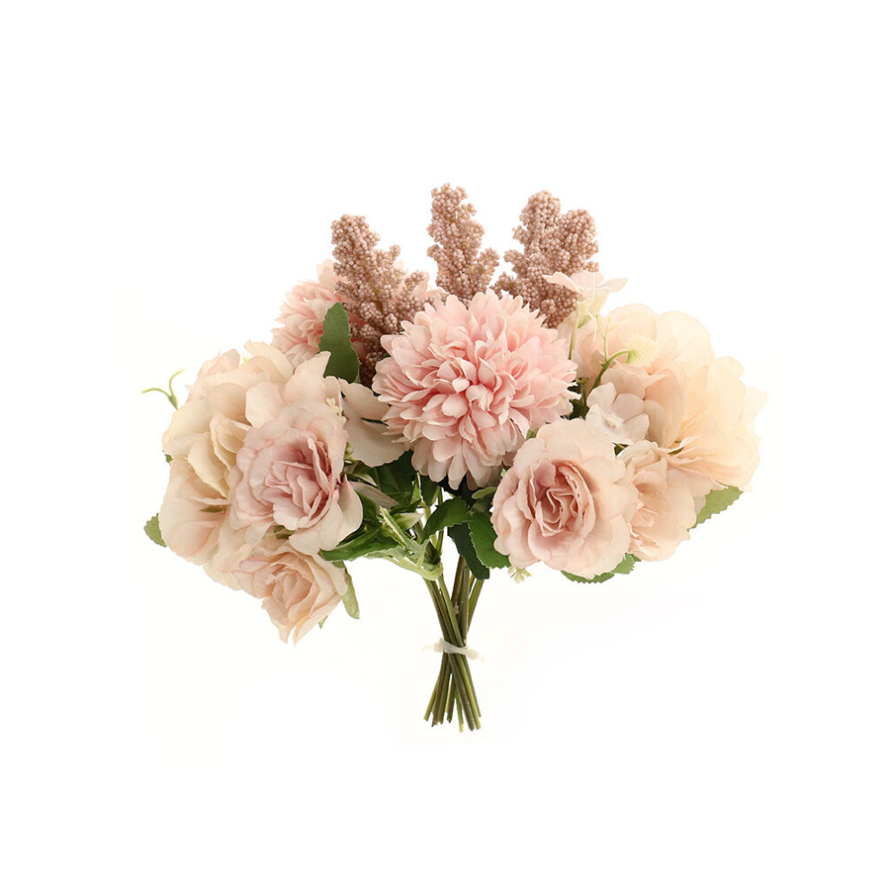 Living And Home (Pink) Silk Artificial Flower Bouquet Wedding Bouquet