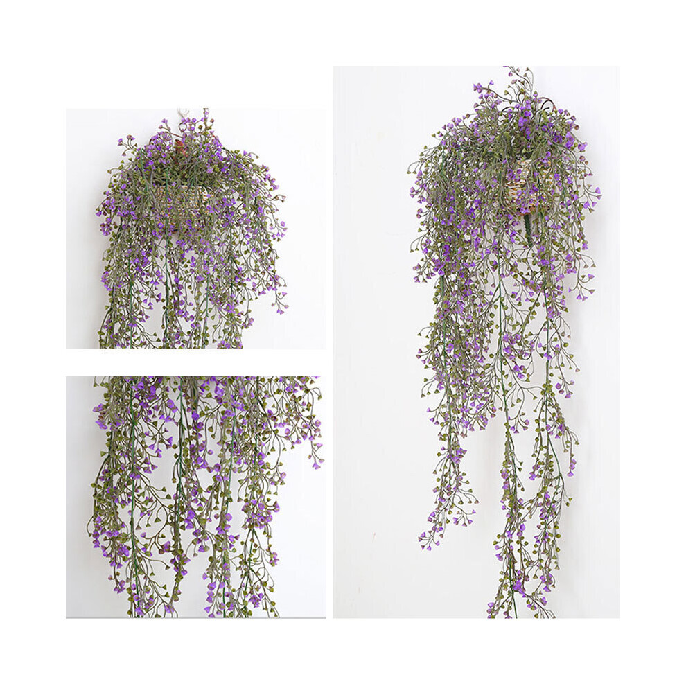 (Purple) Artificial Trailing Ivy Flower Vine Leaf Garland Plants