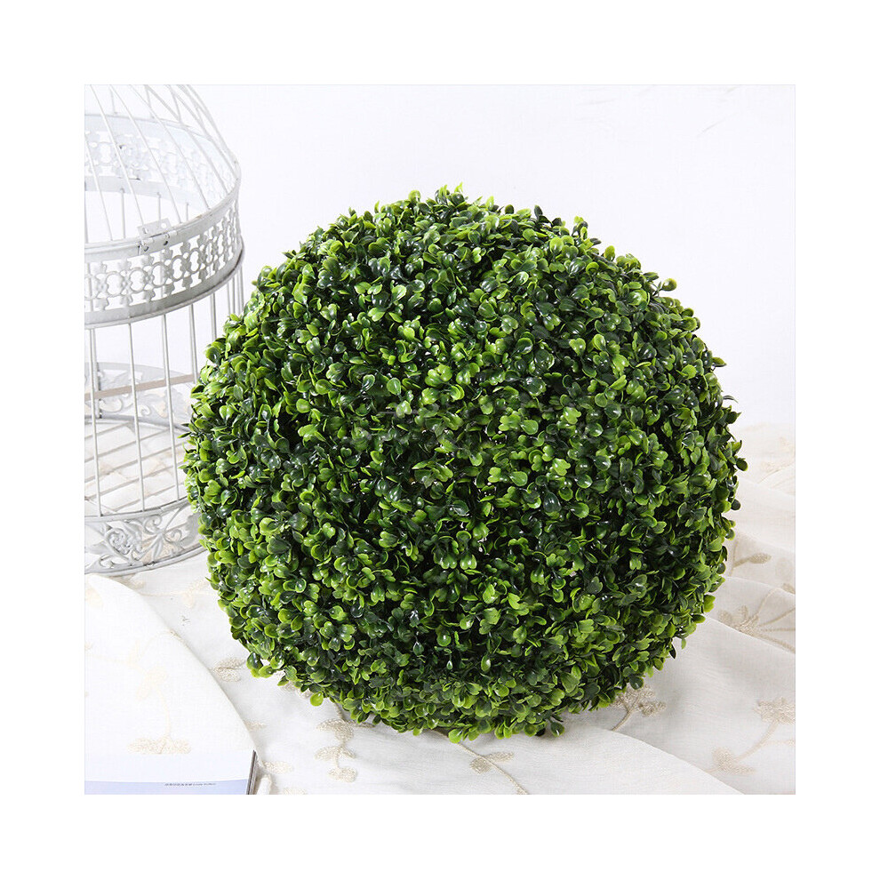 (28CM) Artificial Green Boxwood Topiary Balls Outdoor Garden Basket Plant