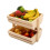 Living And Home (Natural, 2 Tiers) Vegetable Fruit Rack Kitchen Storage Stand Basket 2