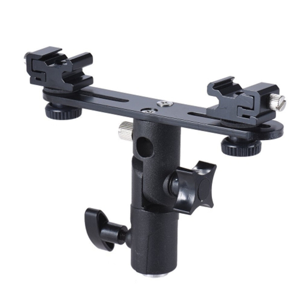 Double Hot Shoe Flash Stand Bracket 6441594754322