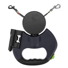 3M Walk Two Dog Pet Automatic Retractable Dog Traction Rope With LED Light Retractor BLACK COLOR