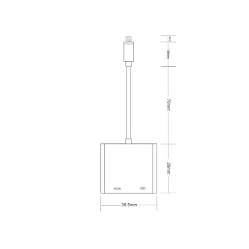 HD Same Screen Device 1 Point 2 Video Cable HDMI HD Same Screen Cable Lightning To Hdmi Mobile Phone Same Screen Converter 2