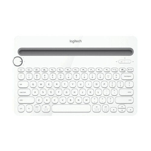 K480 Multi-device Bluetooth 3.0 Wireless Bluetooth Keyboard with Stand (White)