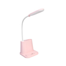Multifunktionale Touch-Schreibtischlampe, Studenten-Desktop-Augenschutz-Schreibtischlampe mit Stifthalter, geeignet für Büro-Schlafzimmer, Pink