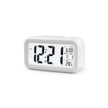 Temperatur Wecker Stille Elektronische Uhr Kreative Digitaluhr Weiß