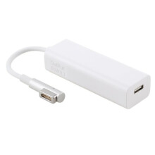 85W USB-C / Type-C Female to 5 Pin MagSafe 1 Male L Head Series Charge Adapter Converter for MacBook (White)