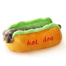 Hot Dog Shape Mascota ColchÃ³n Cachorro Gato Suave y Sucio Cama para Mascotas