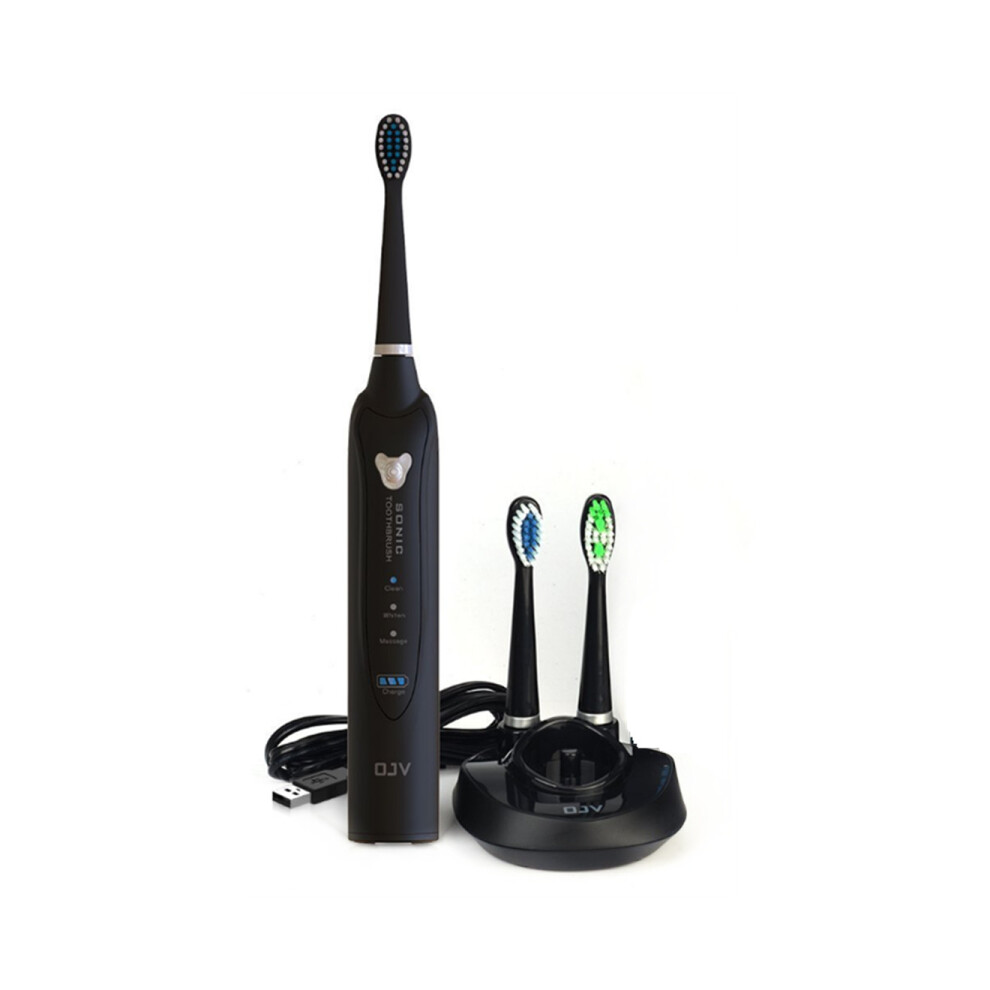 Electric Toothbrush Waterproof Charged Acoustic Electric Toothbrush - Black Black-image-OPC-P6JHF6V-NEW