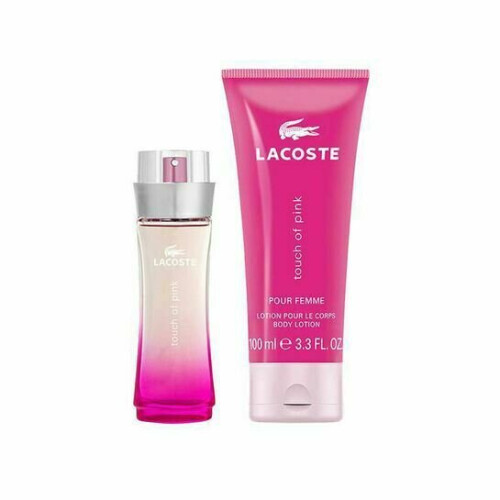 Lacoste Touch of Pink Gift Set 50ml EDT 100ml Body Lotion on OnBuy