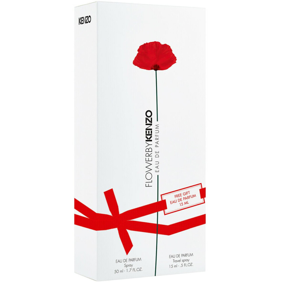 Flower By Kenzo 50ml + FREE 15ml Eau De Parfum EDP Sprays