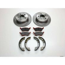 Rear Discs,Pads & Parking Shoes for Chrysler Voyager GS RG 1996-2007 BRK/GS/003A