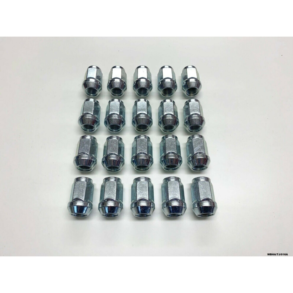 20 x Chrome Wheel Nut for Jeep Wrangler YJ & TJ 1987-2006 WBHA/TJ/016A-image-OPC-P6JHR6X-NEW