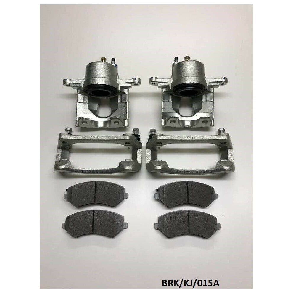 2 x Front Brake Caliper & Pads for Jeep Cherokee KJ 2002-2007 BRK/KJ/015A-image-OPC-P6JHRW2-NEW