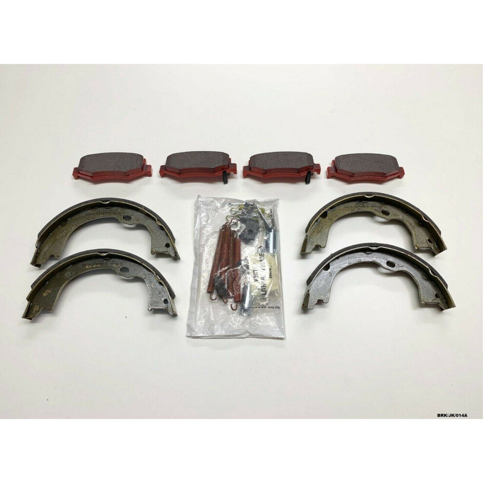 CERAMIC Pads, Shoes & Fitting KIT for Jeep Wrangler JK 2007-2018 BRK/JK/014A