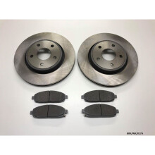 2 x Front Brake Disc & Pads for Jeep Grand Cherokee WK 2005-2010 BRK/WK/017A