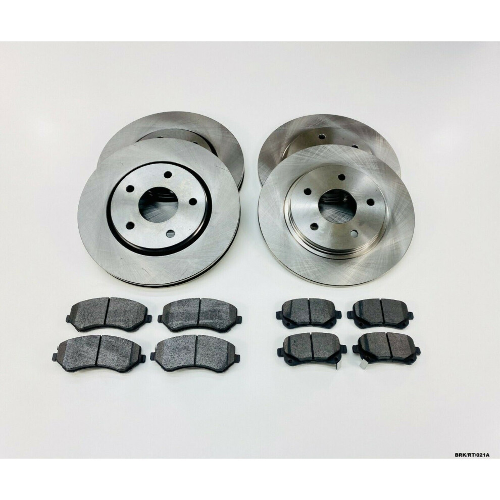 Front & Rear Discs & CERAMIC Pads for Voyager / Journey 2008-2017 BRK/RT/021A