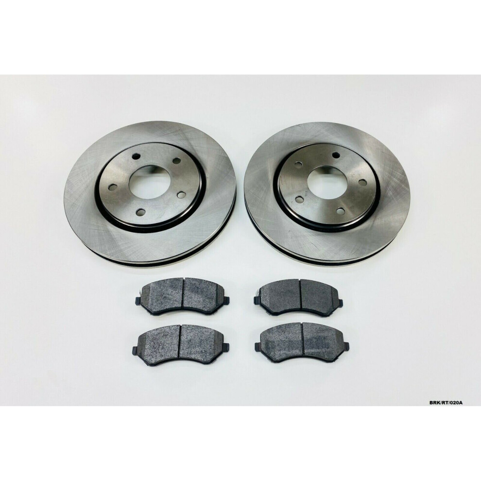 2 x Front Brake Disc & CERAMIC Pads for Voyager / Journey 2008-2017 BRK/RT/020A