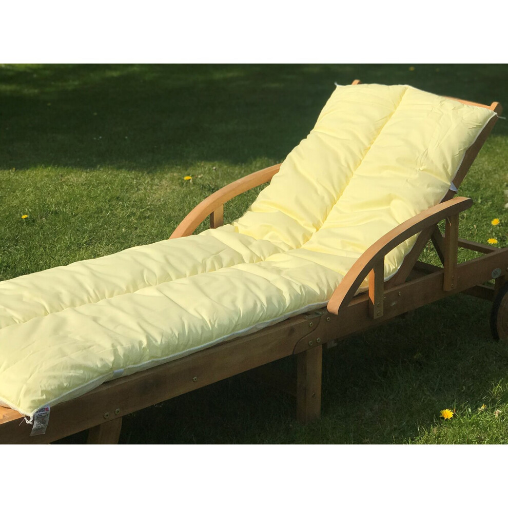 Sun Lounger Topper Cushion Pad | 60cm x 190cm - Yellow