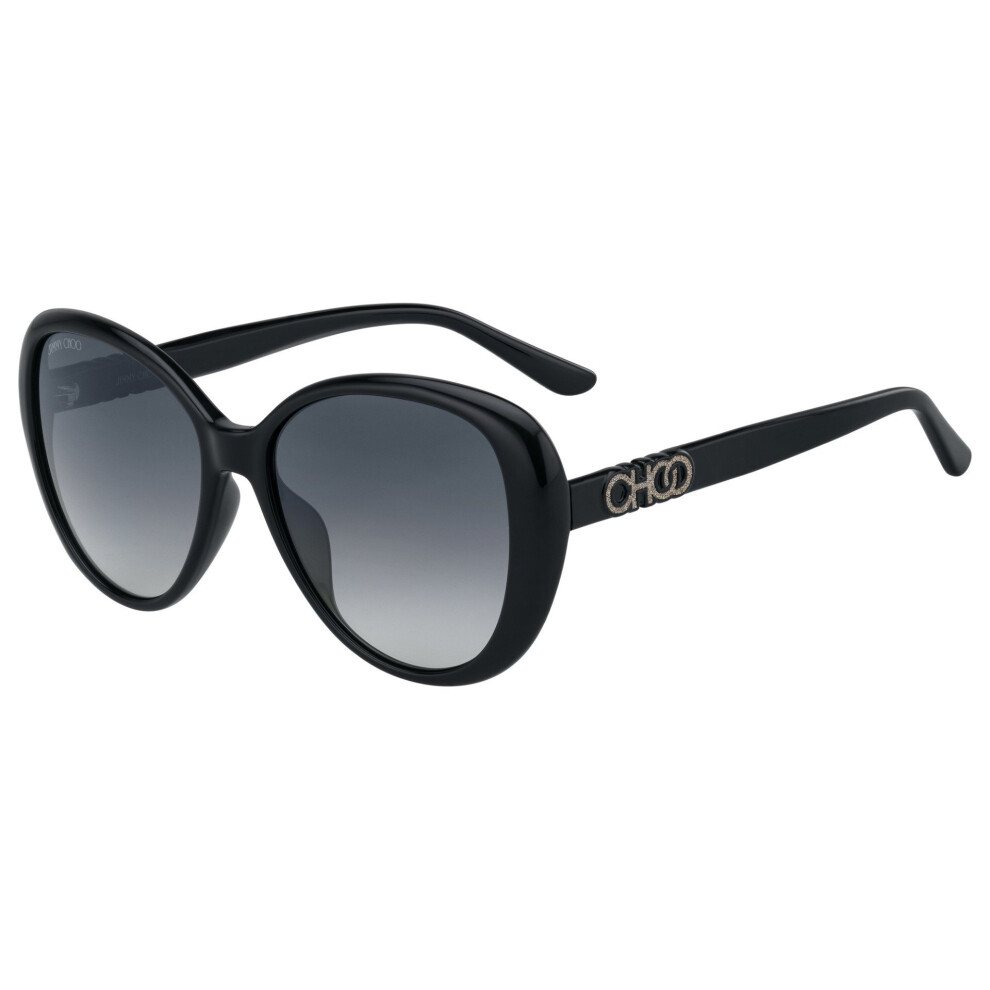 Jimmy Choo Amira/G/S 807/9O /Dark Grey Gradient Sunglasses Black