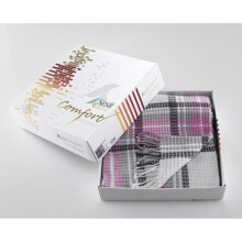 (Pink) Cotton Rich Scotch Blanket | 150cm x 200cm