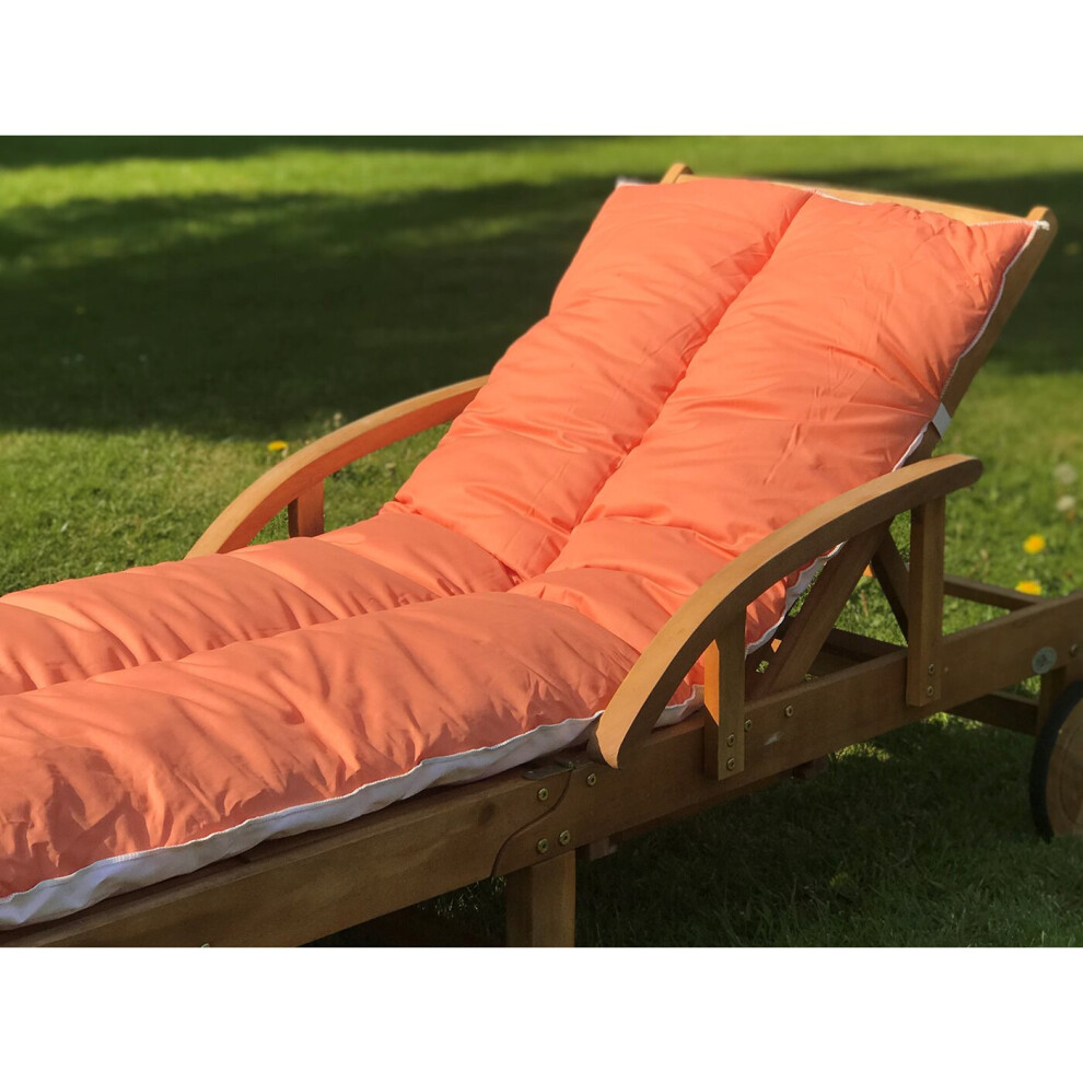 Sun Lounger Topper Cushion Pad | 60cm x 190cm - Orange