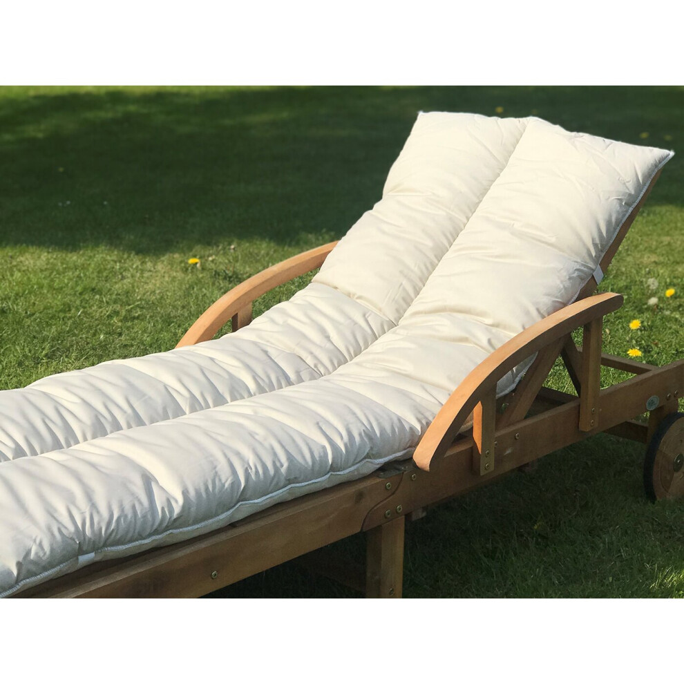 Sun Lounger Topper Cushion Pad | 60cm x 190cm - Grey