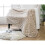 (Brown) Cable Knit Printed Throw | 130cm x 180cm 1