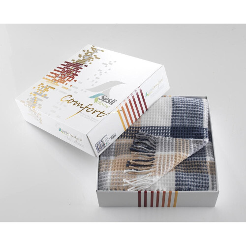 (Peach) Cotton Rich Scotch Blanket | 150cm x 200cm
