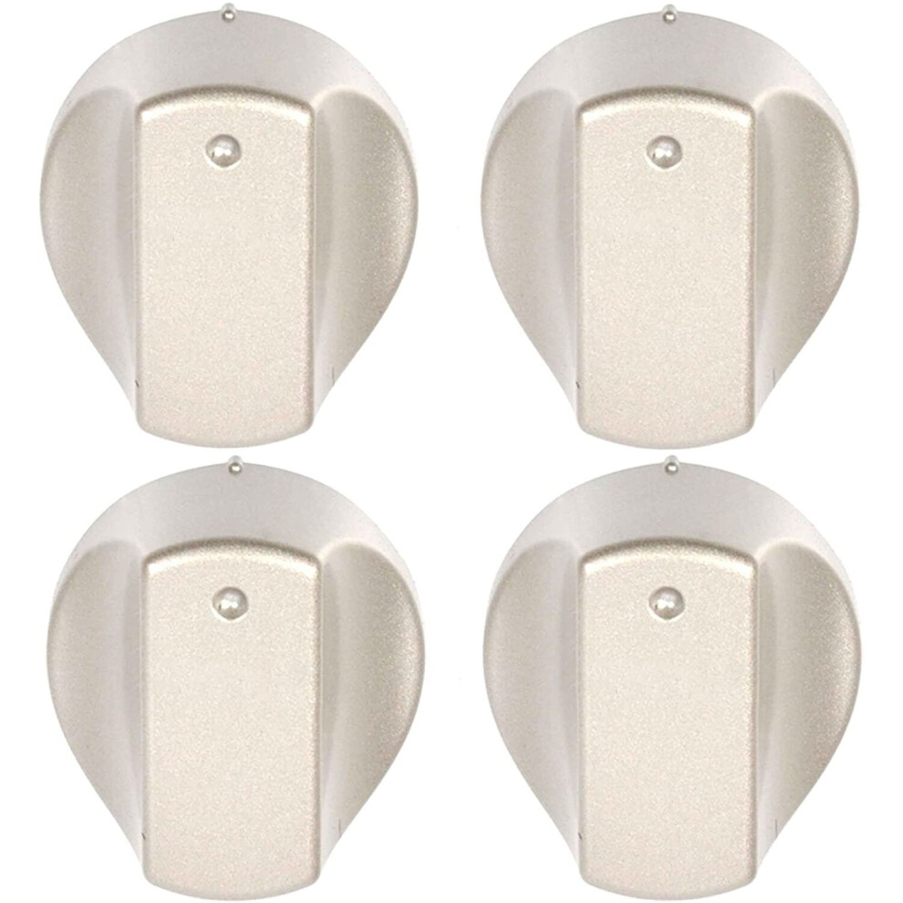 Hot-Ari ix Control Knob Switch for Hotpoint Oven Cooker (Silver, Pack of 4)