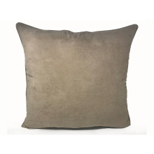 Filled Faux Suede Beige Cushion | 55cm x 55cm