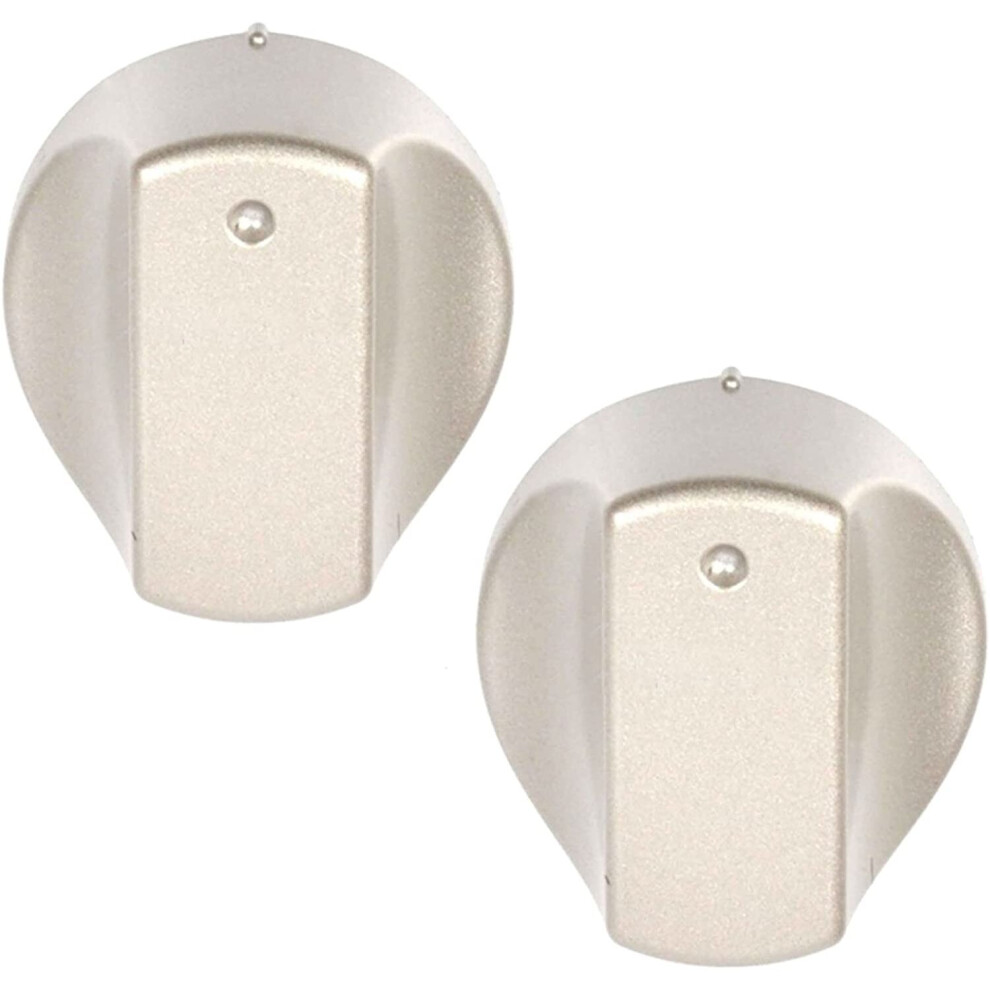 Hot-Ari ix Control Knob Switch for Hotpoint Oven Cooker (Silver, Pack of 2)