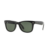 Ray-Ban Folding Wayfarer RB4105 601 Black Crystal Green Sunglasses