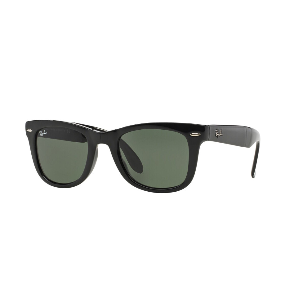 Ray-Ban Folding Wayfarer RB4105 601 Black Crystal Green Sunglasses