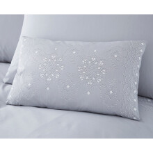 (Grey, Boudoir Cushion) Cotton Rich 200TC Andalusia Duvet Set