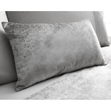 (Silver) Crushed Velvet Boudoir Cushion- 30 X 50 cm