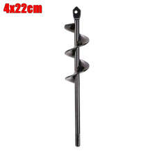 (4cmx22cm) Earth Auger Drill Bit Fence Borer For Garden Planting Post Hole Digger Tools