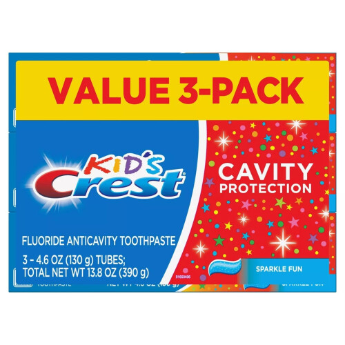 Crest Kid's Crest Cavity Protection Fluoride Toothpaste, 4.6 oz (130 g) - Sparkle Fun 1