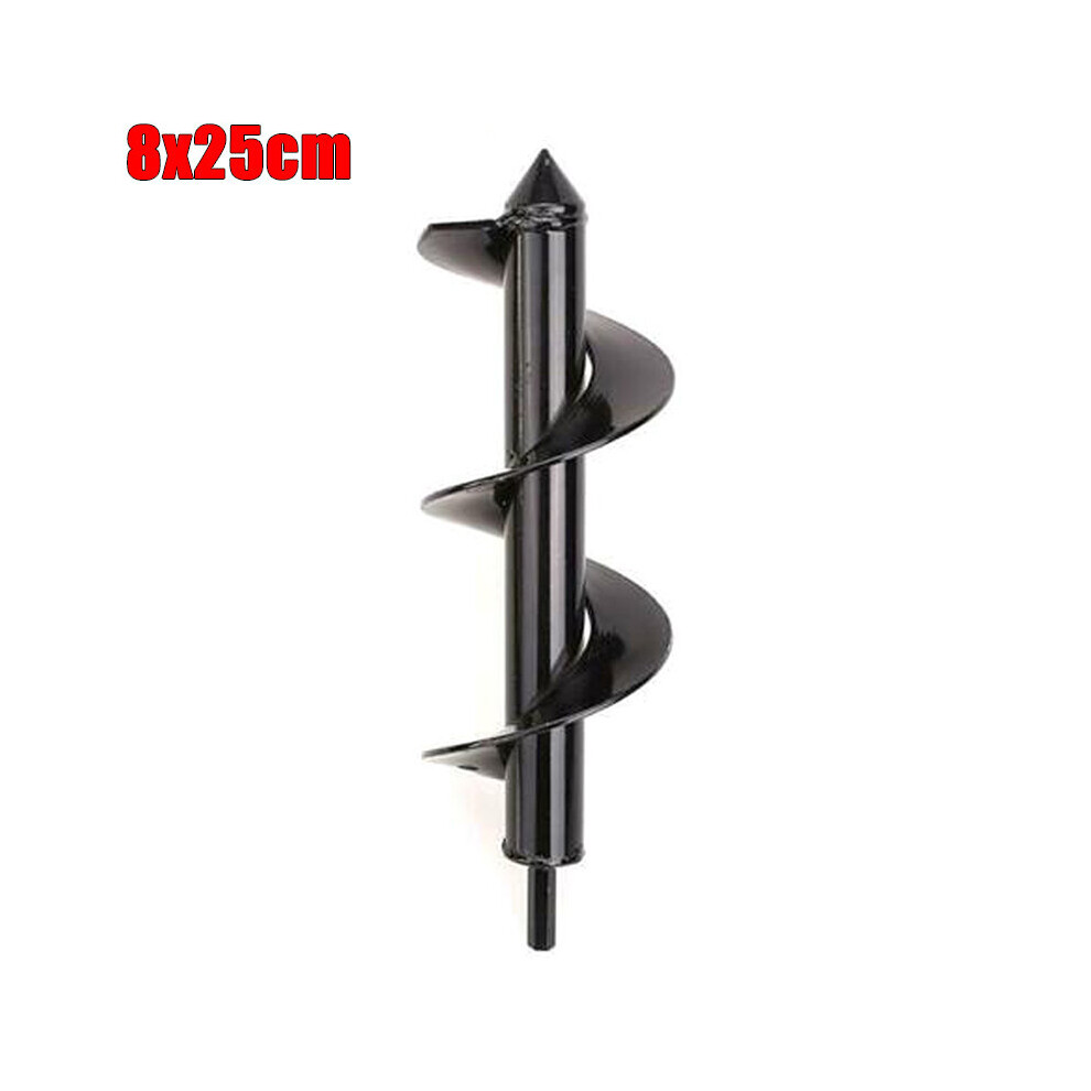 (8cmx25cm) Earth Auger Drill Bit Fence Borer For Garden Planting Post Hole Digger Tools