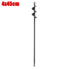 (4cmx45cm) Earth Auger Drill Bit Fence Borer For Garden Planting Post Hole Digger Tools