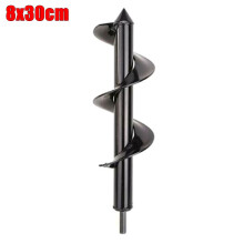 (8cmx30cm) Earth Auger Drill Bit Fence Borer For Garden Planting Post Hole Digger Tools