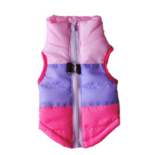 (Rose Red + Pink, M) Pet Dog Puppy Winter Warm Padded Vest Coat Thick Puffer Jacket Clothes Costume