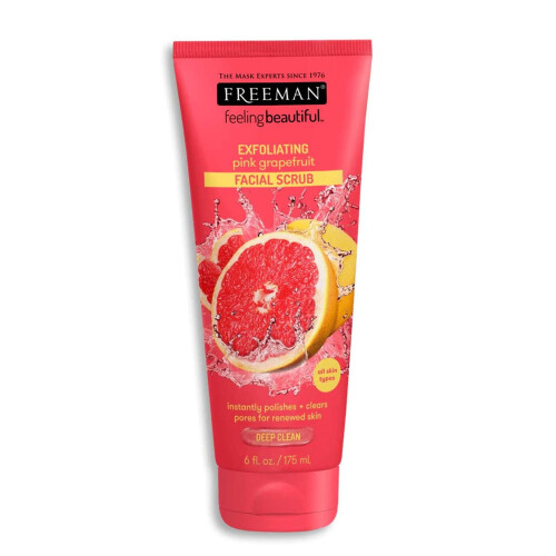 Freeman Exfoliërende Roze Grapefruit Gezichtsscrub, 175 ml