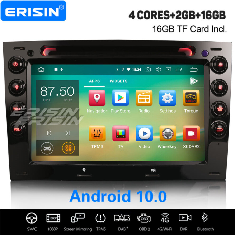 Android 10.0 Dab+ Car Stereo Carplay Satnav Dvb-T Cd Obd2 Wifi Canbus Renault Megane 631851158642