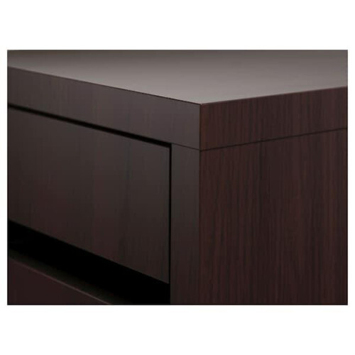 Ikea MICKE Drawer unit with drop-file storage, black-brown 35x75 cm 1