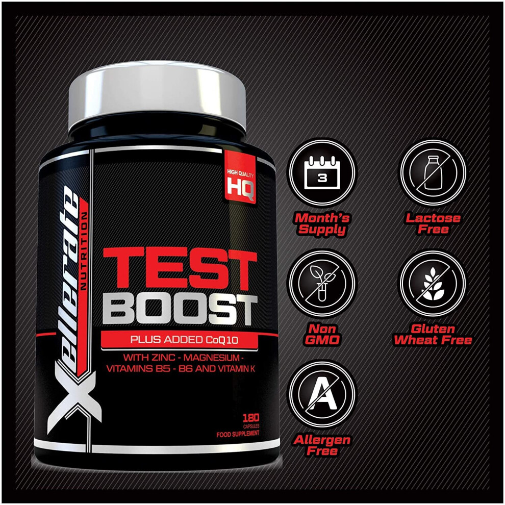 Test Boost for Men - 180 Capsules Zinc Level Booster, Magnesium & Maca Root