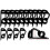 50 Gutter Hanging Hooks/Clips for Outdoor Christmas Xmas String Lights (Black) 2