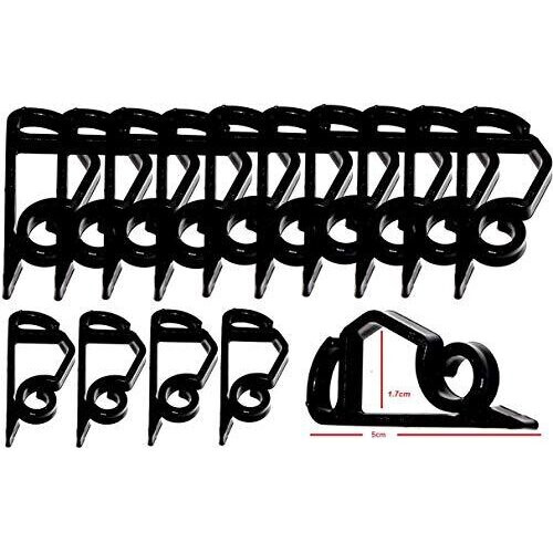 50 Gutter Hanging Hooks/Clips for Outdoor Christmas Xmas String Lights (Black) 1