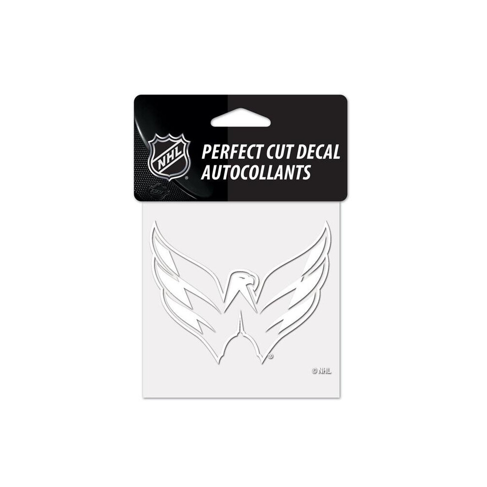 Washington Capitals Decal 4X4 Perfect Cut Special Order White 780997285917