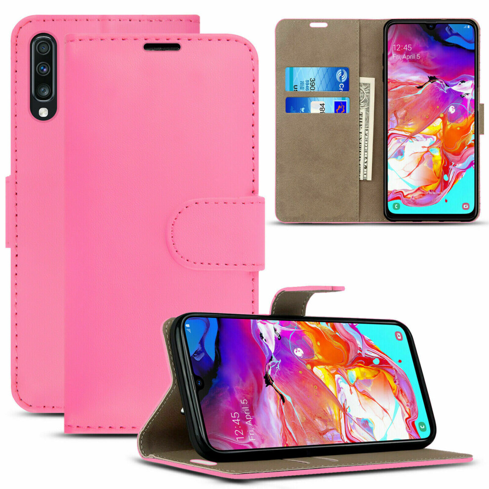 (Pink) Pu Leather Wallet Flip Book Phone Cover For Samsung Galaxy A41 Pink 5060820564071